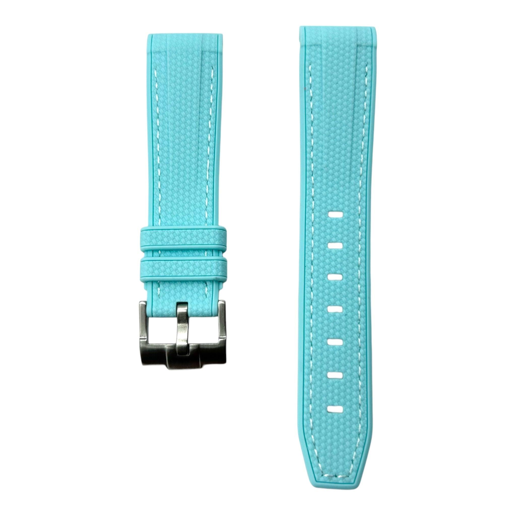 Gummi Klockarmband till Omega X Swatch - Turkos - STRAPIT