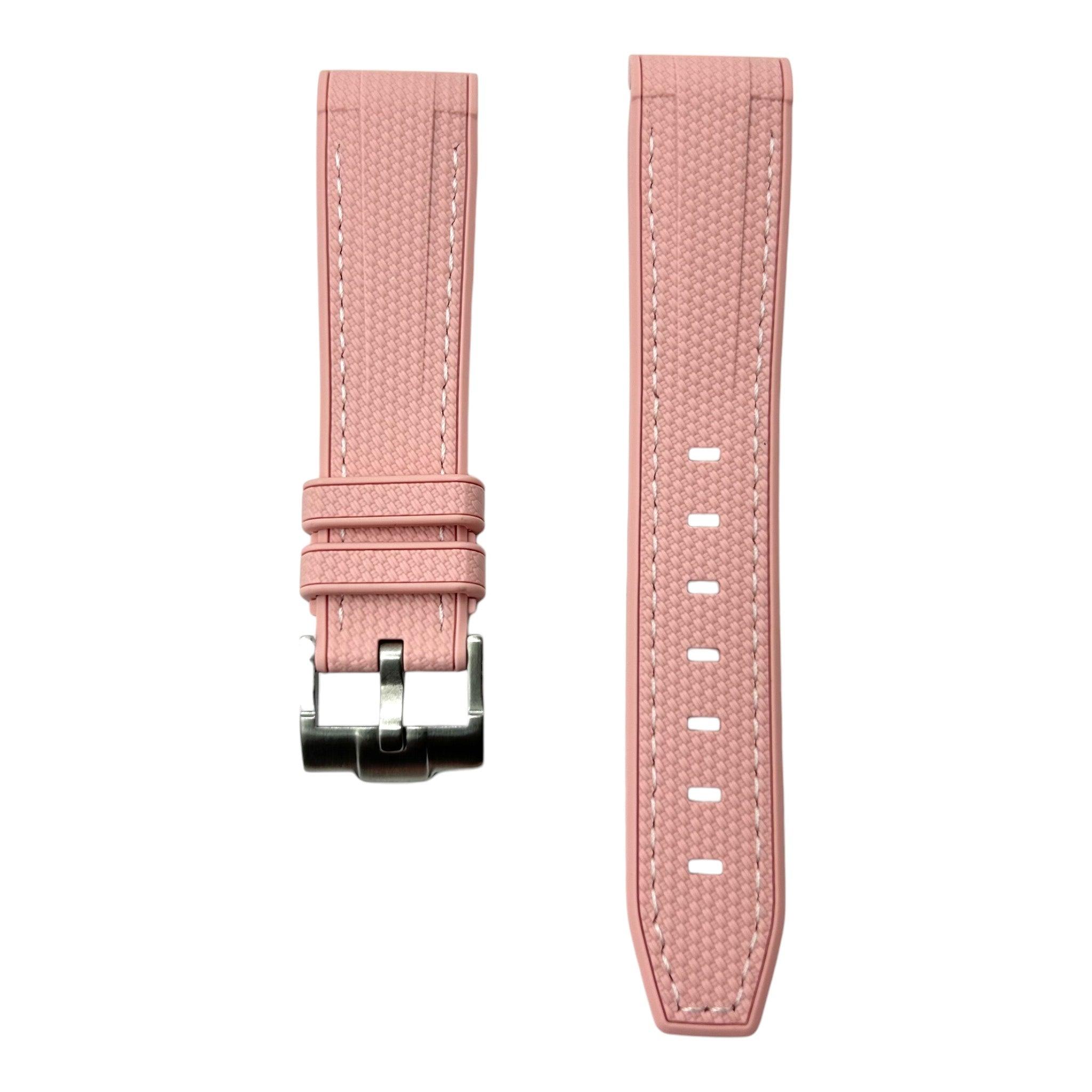 Gummi Klockarmband till Omega X Swatch - Rosa - STRAPIT